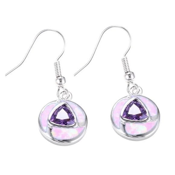 Silver Plated Fashion Hook Drop Dangle Earrings For Women, F597